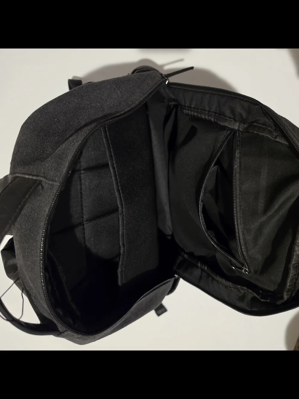 Men's Black/Charcole Canvas & Faux Leather Backpack - PX Clothing